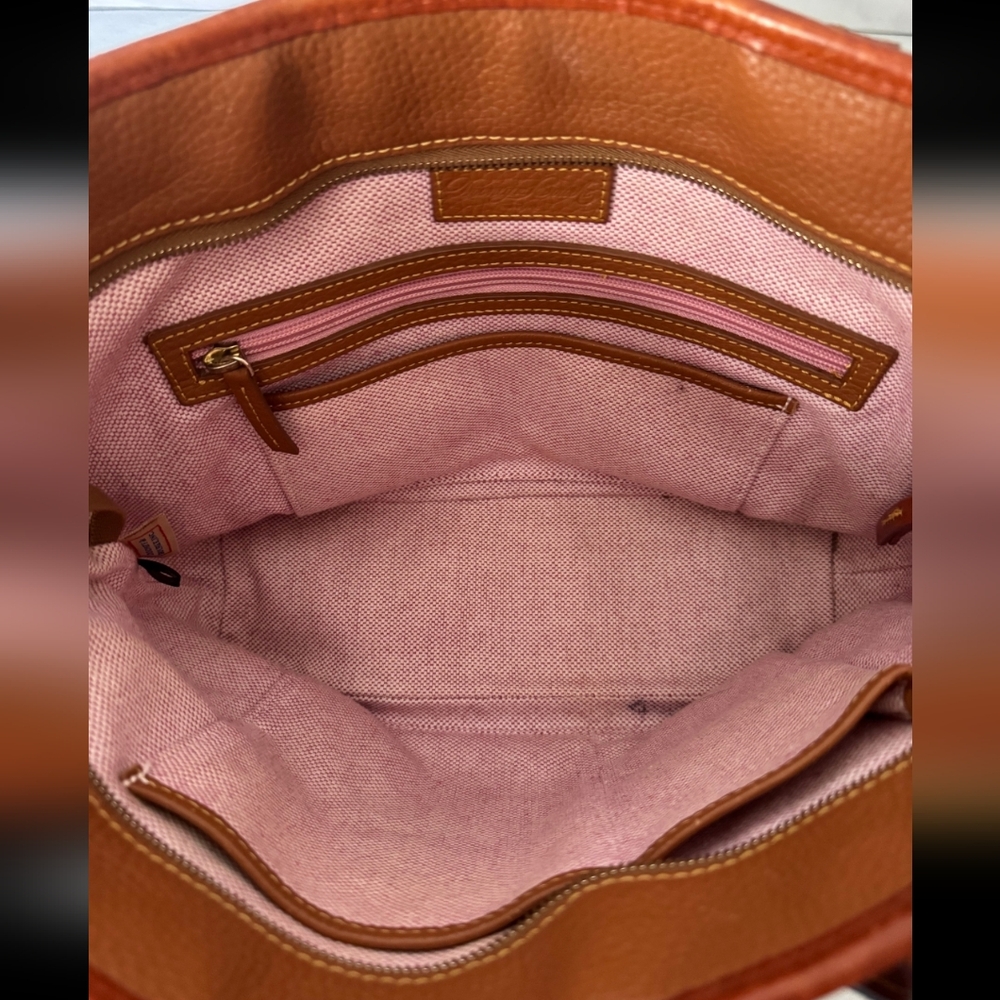 Dooney & Bourke Charlston Brown Leather Tote - Picture 7 of 8